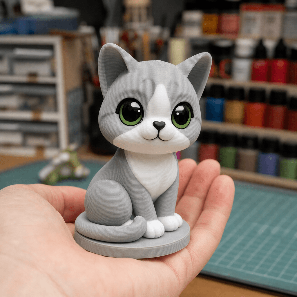Chibi фигурка котка – 3D печат по поръчка